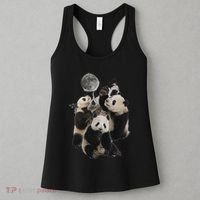 Howling At The Moon Funny Panda Panda Women's Tank Top thumb 3