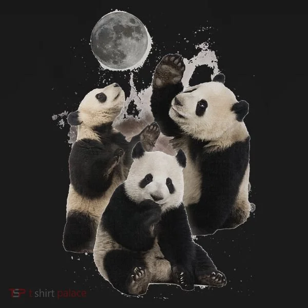 Howling At The Moon Funny Panda Panda Toddler Hoodie