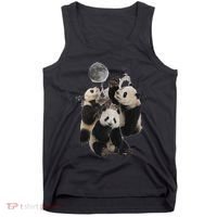 Howling At The Moon Funny Panda Panda Tank Top thumb 0