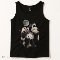 Howling At The Moon Funny Panda Panda Tank Top thumb 2