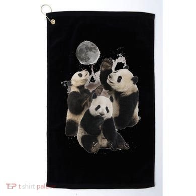 Howling At The Moon Funny Panda Panda Golf Towel