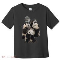 Howling At The Moon Funny Panda Panda Toddler T-Shirt thumb 0