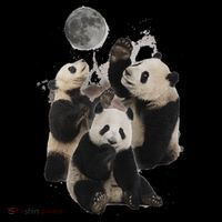 Howling At The Moon Funny Panda Panda Toddler T-Shirt thumb 4