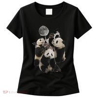 Howling At The Moon Funny Panda Panda Women's T-Shirt thumb 0