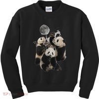 Howling At The Moon Funny Panda Panda Kids Sweatshirt thumb 0