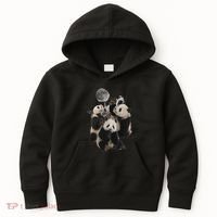 Howling At The Moon Funny Panda Panda Kids Hoodie thumb 0