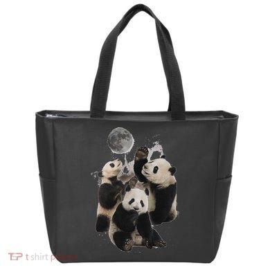 Howling At The Moon Funny Panda Panda Tote Bag