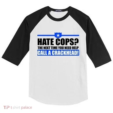 Hate Cops? Next Time You Need Help Kids Colorblock Raglan Jersey