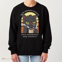 Hate Morning People Cat Funny Women's Sweatshirt thumb 0