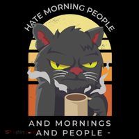 Hate Morning People Cat Funny Apron thumb 3