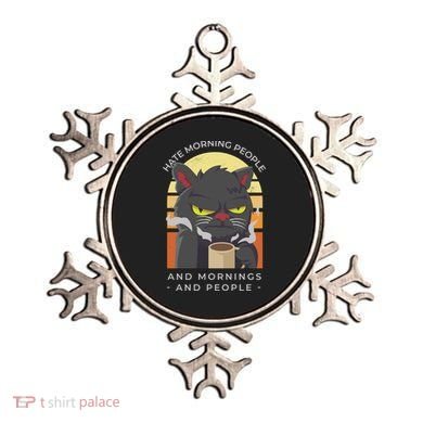 Hate Morning People Cat Funny Ornament