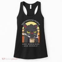 Hate Morning People Cat Funny Women's Tank Top thumb 0