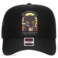 Hate Morning People Cat Funny Hat thumb 0