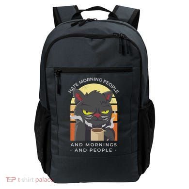 Hate Morning People Cat Funny Backpack