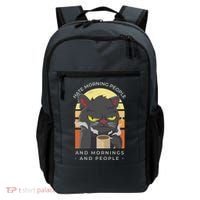 Hate Morning People Cat Funny Backpack thumb 0