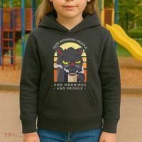 Hate Morning People Cat Funny Kids Hoodie thumb 3
