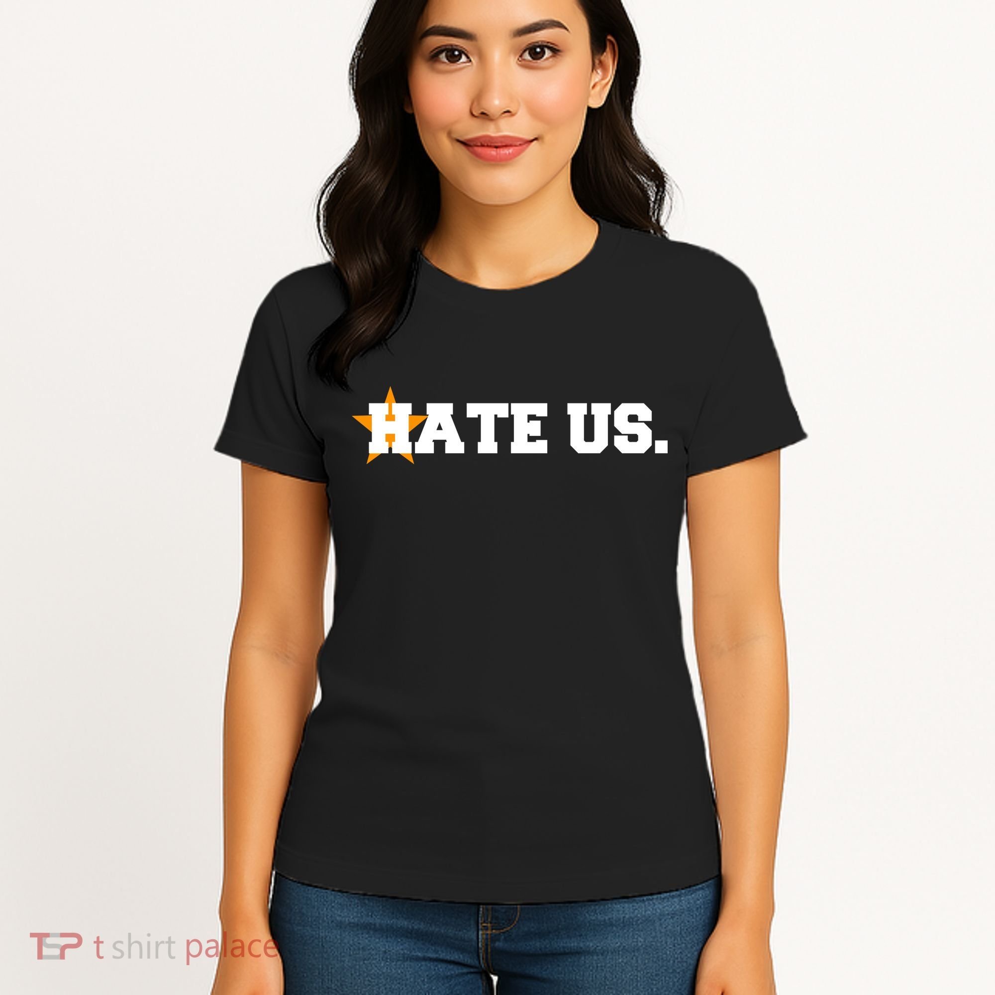 Hate Us Houston Baseball Star Women's T-Shirt