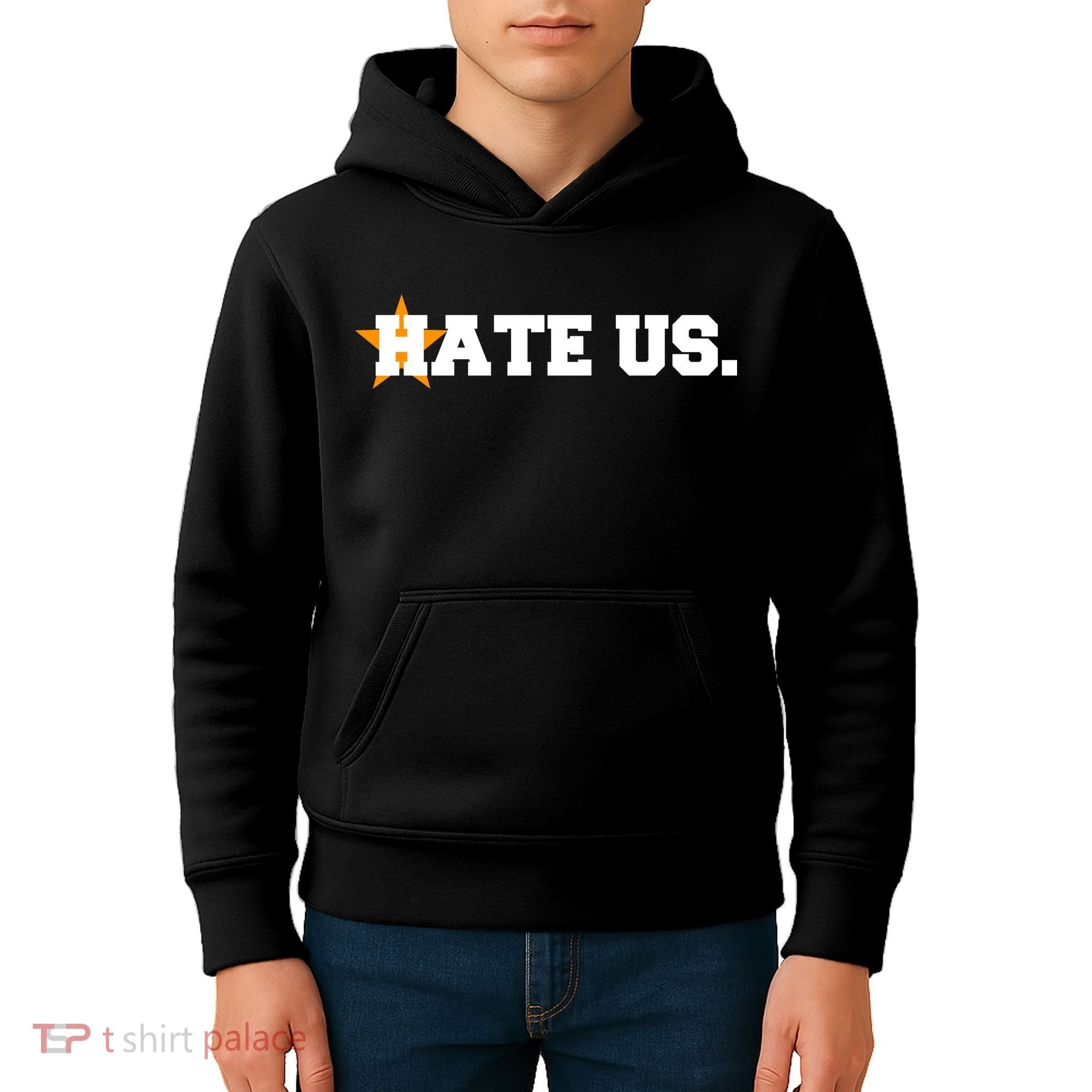 Hate Us Houston Baseball Star Kids Hoodie