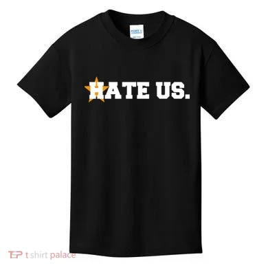 Hate Us Houston Baseball Star Kids T-Shirt