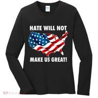 Hate Will Not Make Us Great Women's Long Sleeve Shirt thumb 0