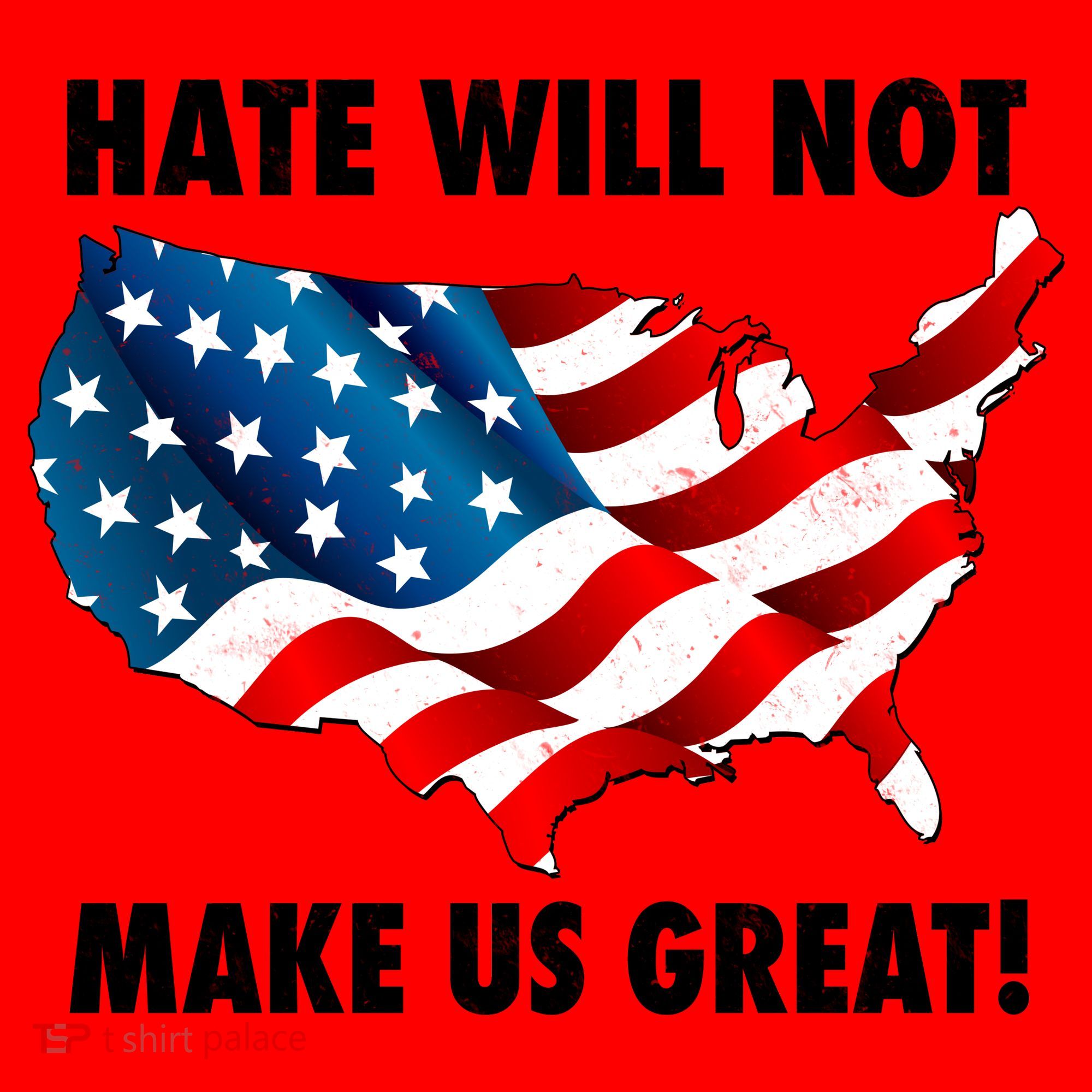 Hate Will Not Make Us Great Santa Hat