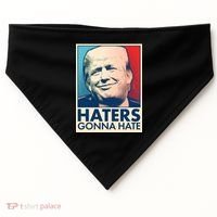 Haters Gonna Hate Poster Pro Trump USA-Made Doggie Bandana thumb 0