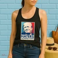 Haters Gonna Hate Poster Pro Trump Women's Tank Top thumb 2