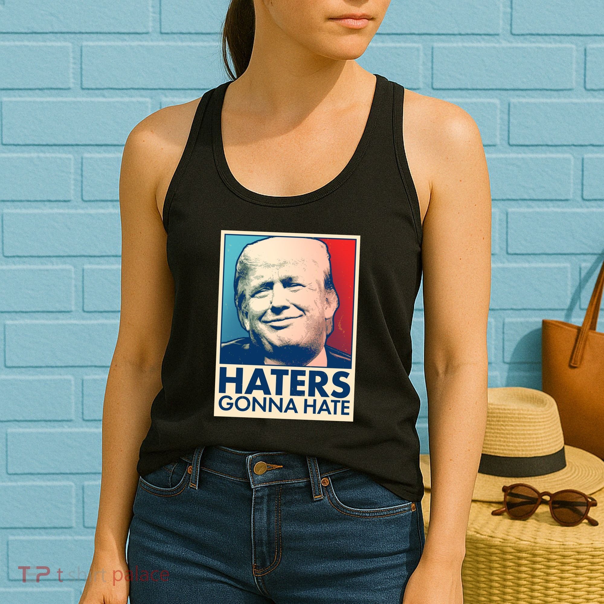 Haters Gonna Hate Poster Pro Trump Women's Tank Top