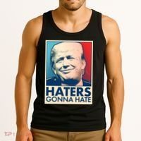 Haters Gonna Hate Poster Pro Trump Tank Top thumb 3