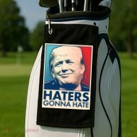 Haters Gonna Hate Poster Pro Trump Golf Towel thumb 2