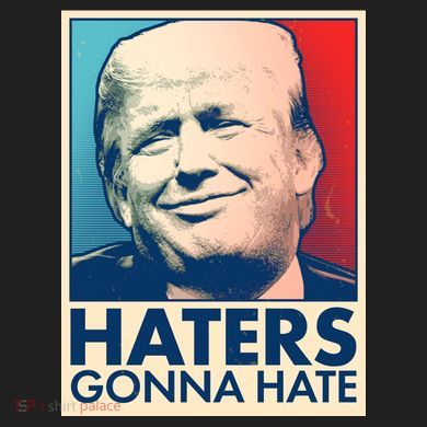 Haters Gonna Hate Poster Pro Trump Plastic Christmas Ball Ornament