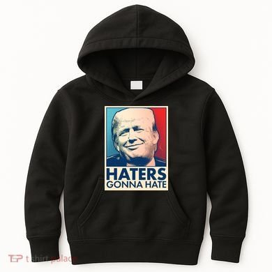Haters Gonna Hate Poster Pro Trump Kids Hoodie
