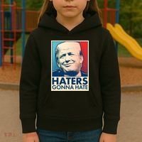 Haters Gonna Hate Poster Pro Trump Kids Hoodie thumb 3