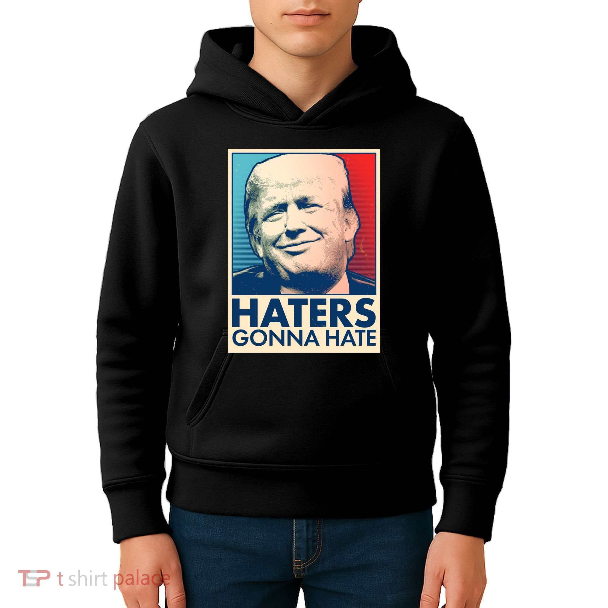Haters Gonna Hate Poster Pro Trump Kids Hoodie