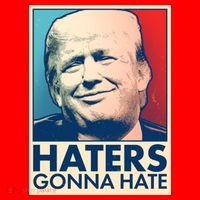 Haters Gonna Hate Poster Pro Trump Santa Hat thumb 1