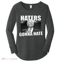 Haters Gonna Hate Trump Women's Perfect Tri Tunic Long Sleeve Shirt thumb 0