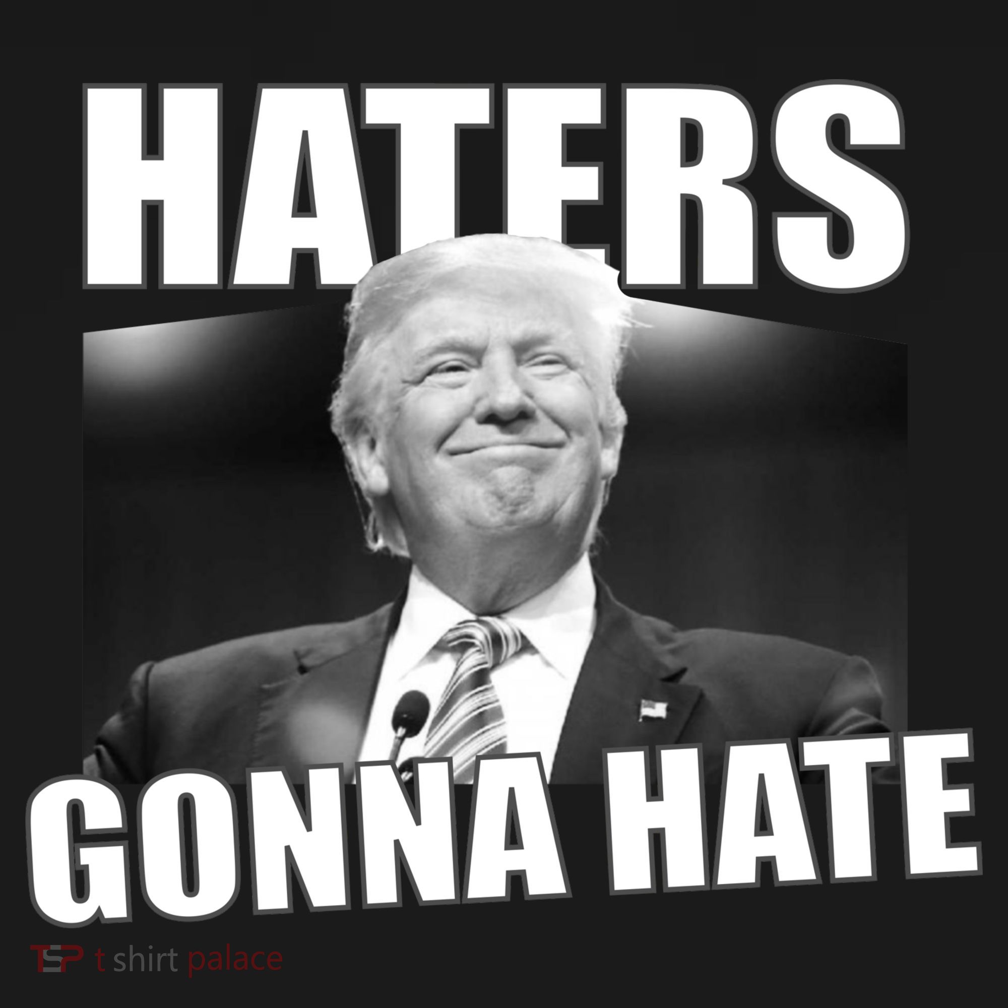Haters Gonna Hate Trump Womens Funnel Neck Pullover Hood