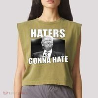 Haters Gonna Hate Trump Garment-Dyed Women's Muscle Tee thumb 2