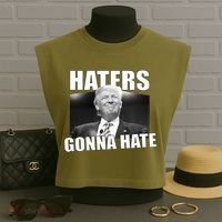 Haters Gonna Hate Trump Garment-Dyed Women's Muscle Tee thumb 3