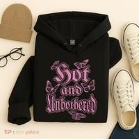 Hot And Unbothered Butterfly Quote Hoodie thumb 4