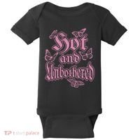 Hot And Unbothered Butterfly Quote Baby Bodysuit thumb 0