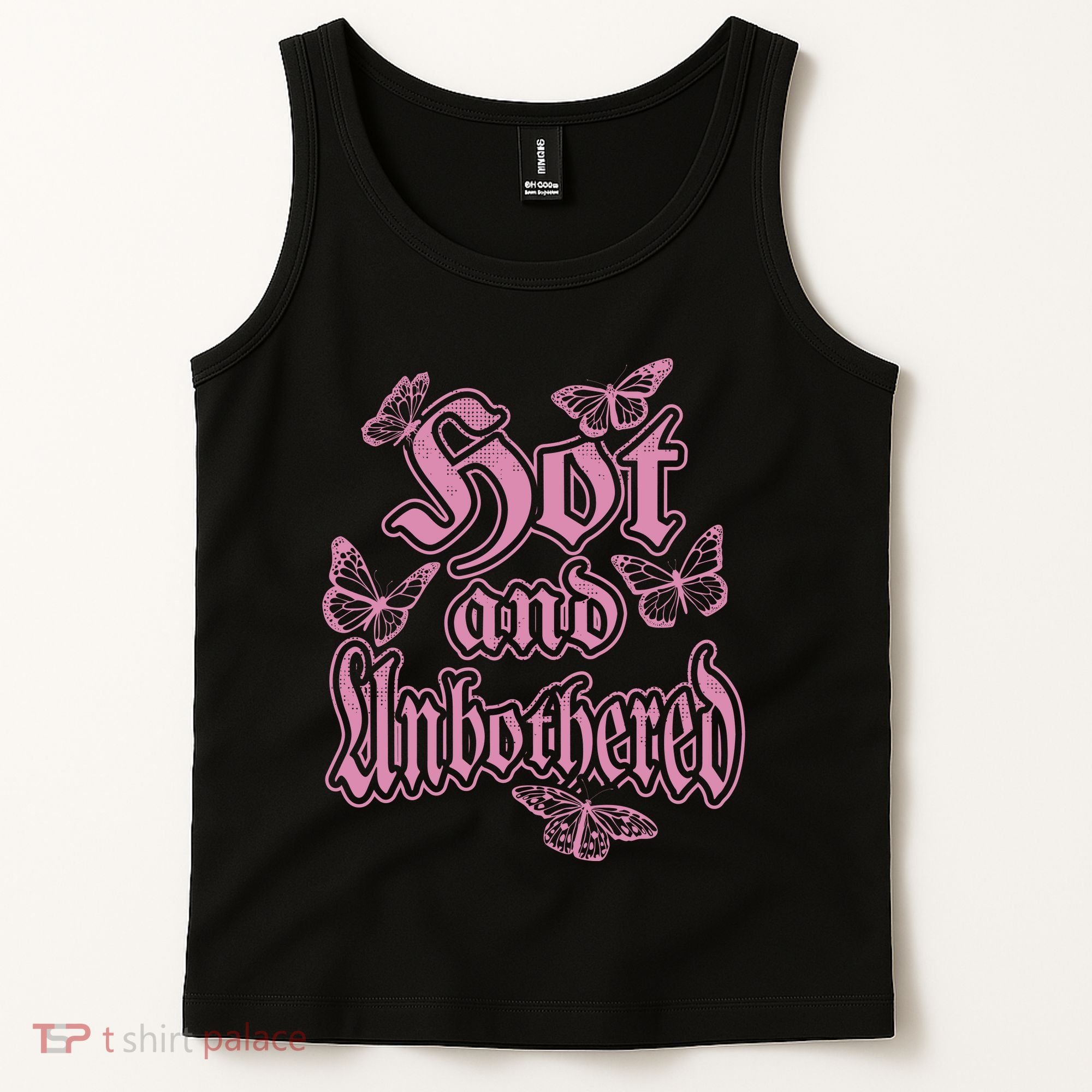 Hot And Unbothered Butterfly Quote Tank Top