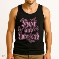 Hot And Unbothered Butterfly Quote Tank Top thumb 3