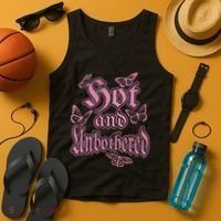 Hot And Unbothered Butterfly Quote Tank Top thumb 4