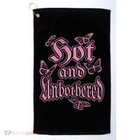 Hot And Unbothered Butterfly Quote Golf Towel thumb 0