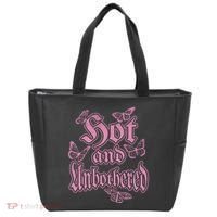 Hot And Unbothered Butterfly Quote Tote Bag thumb 0