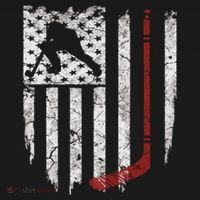 Hockey American Usa Flag Gift Gift Doggie Tank thumb 4