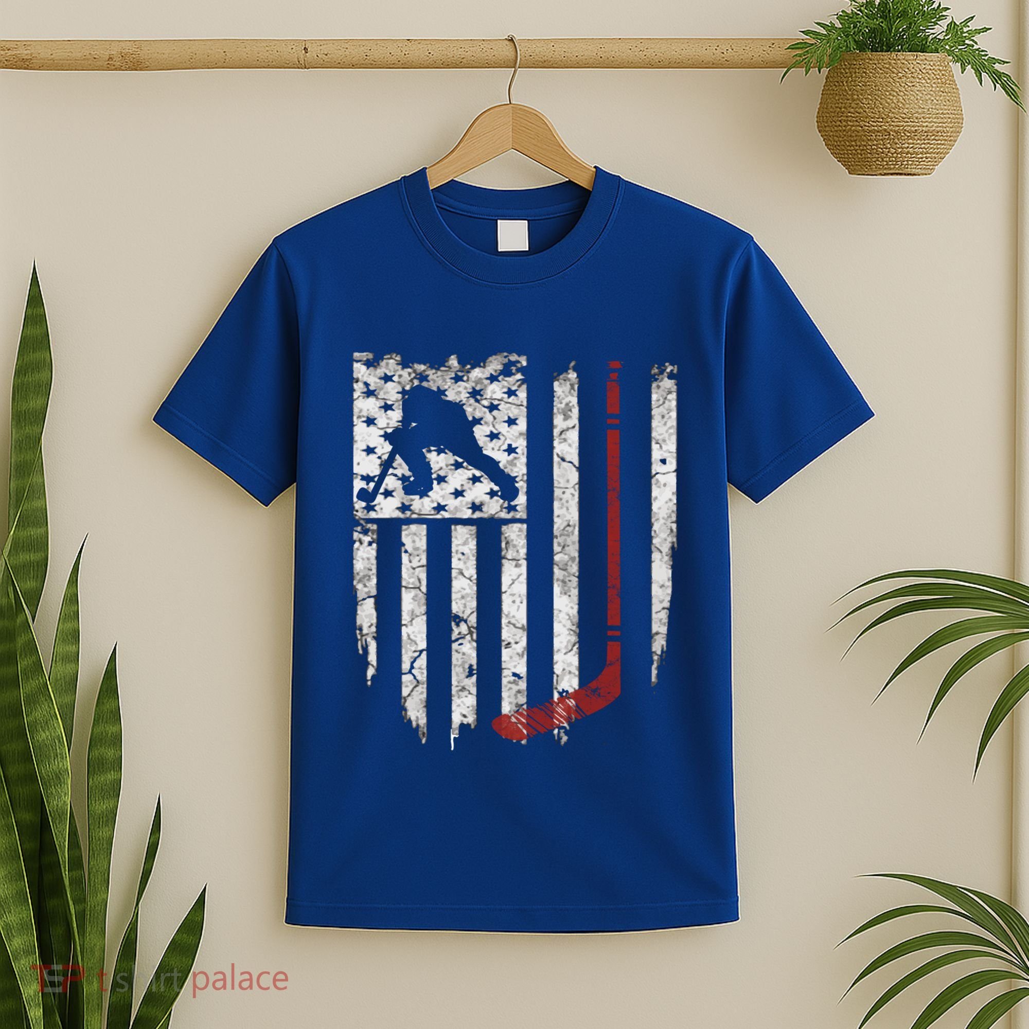 Hockey American Usa Flag Gift Gift T-Shirt