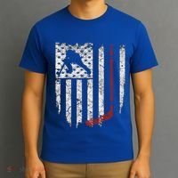 Hockey American Usa Flag Gift Gift T-Shirt thumb 3