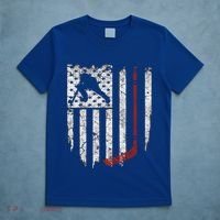 Hockey American Usa Flag Gift Gift T-Shirt thumb 5